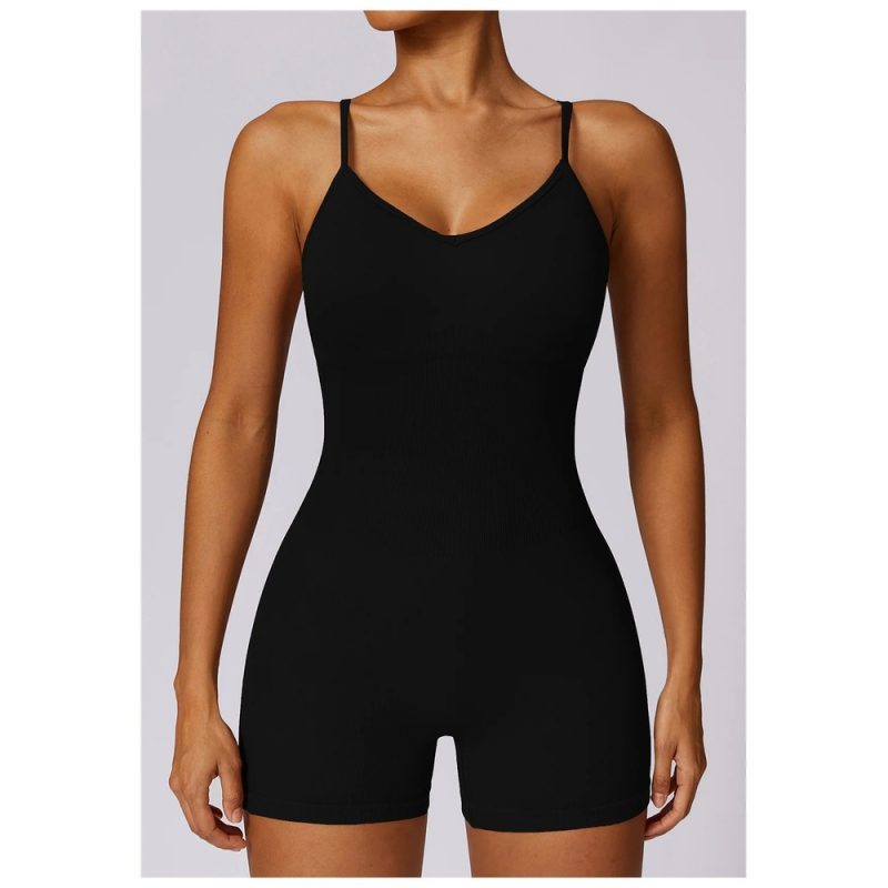 Salopetă fitness damă Negru – FITINT 459 2025 1