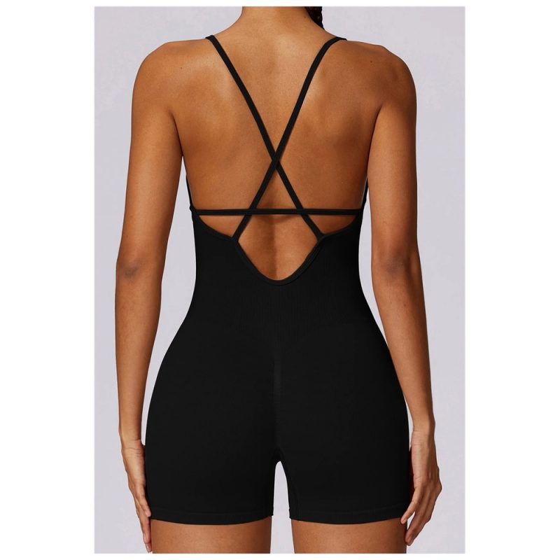 Salopetă fitness damă Negru – FITINT 459 2025 4