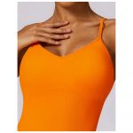 Salopetă fitness damă Portocaliu – FITINT 460 2025 17