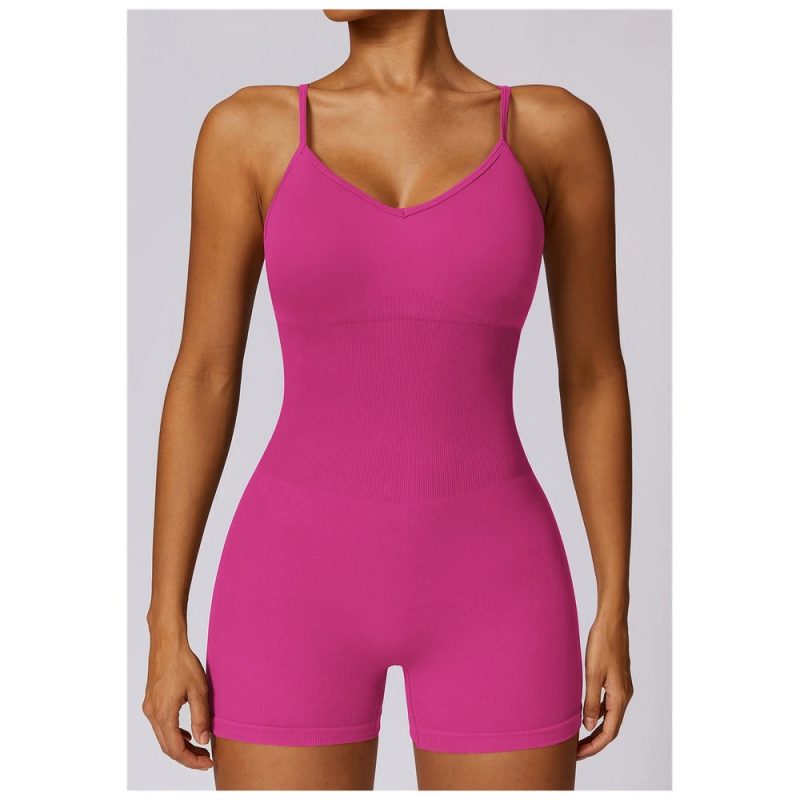 Salopetă fitness damă Roz – FITINT 458 2025 2