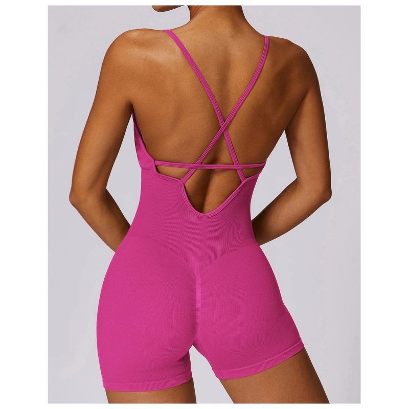 Salopetă fitness damă Roz – FITINT 458 2025 3
