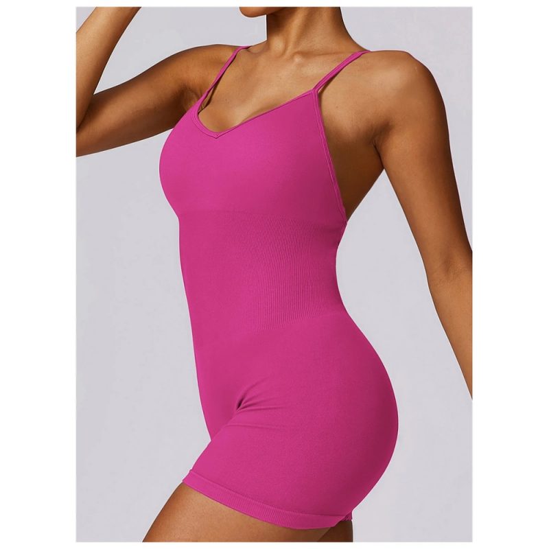 Salopetă fitness damă Roz – FITINT 458 2025 4