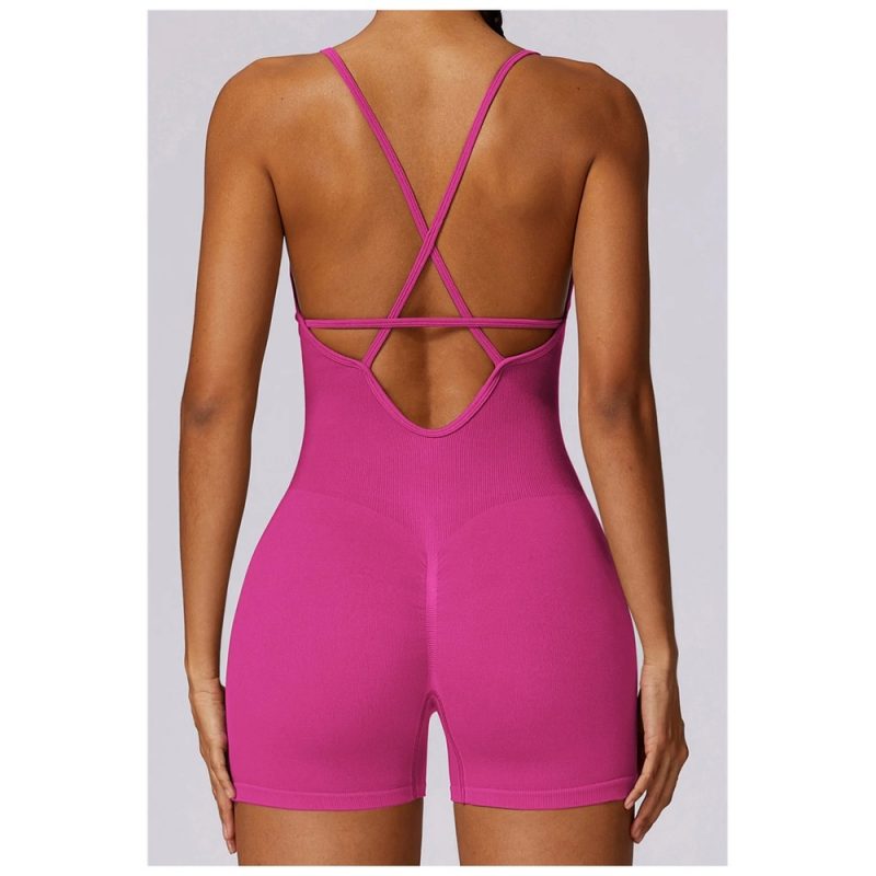 Salopetă fitness damă Roz – FITINT 458 2025 1