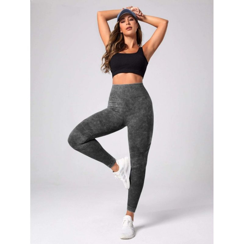 Colanți sport damă push-up talie înaltă Gri – FITINT 435 2025 5
