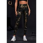 Colanți sport damă talie înaltă Auriu – FITINT 048 2025 7