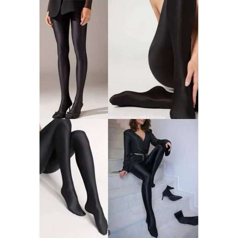 Colanti luciosi FITINT tip dres Negru 015 2025 5