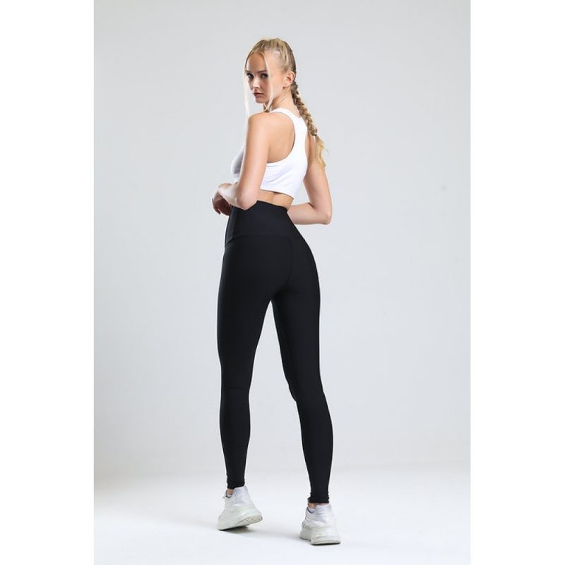Colanți sport damă talie înaltă Negru – FITINT 033 2025 3