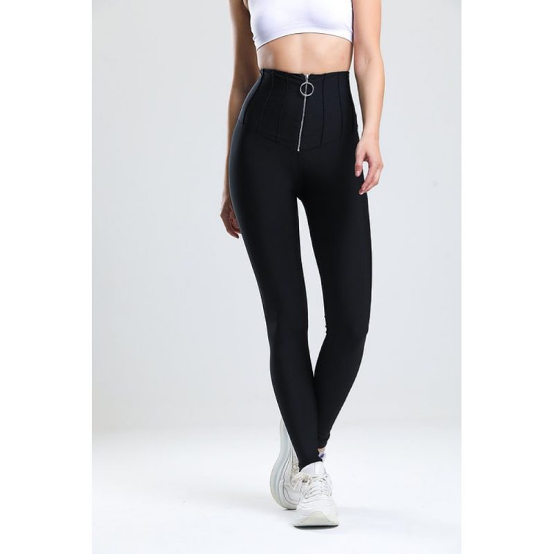 Colanți sport damă talie înaltă Negru – FITINT 033 2025 6