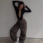 Body dama sexy FITINT Melina cu decolteu ajustabil Negru 143 2025 17