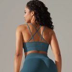 Bustieră sport damă material elastic Verde – FITINT 236 2025 15