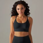 Bustieră sport damă material elastic Negru – FITINT 397 2025 7