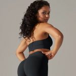 Bustieră sport damă material elastic Negru – FITINT 361 2025 21