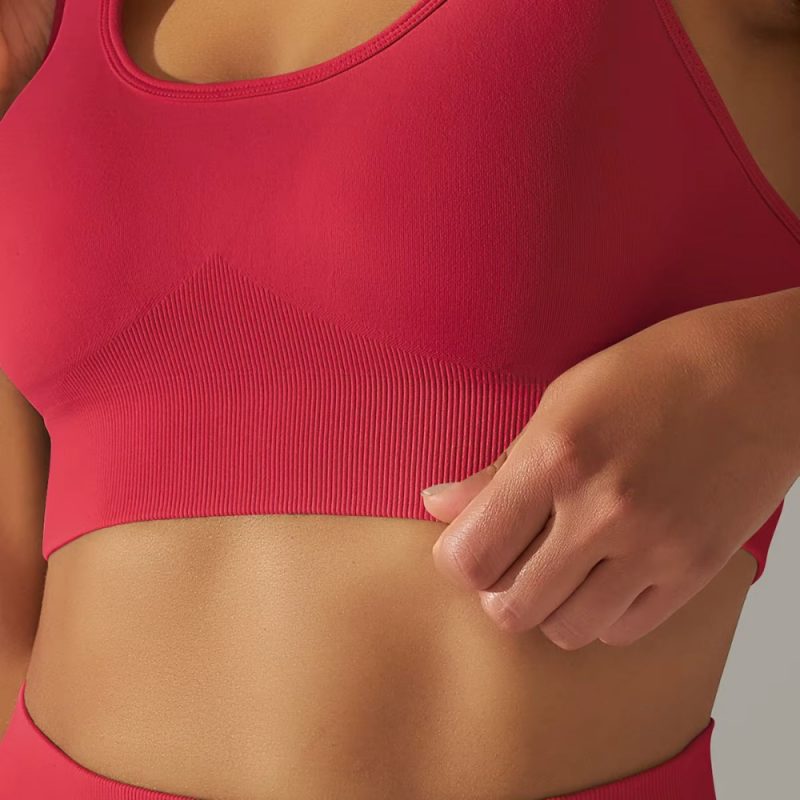 Bustiera Sport Dama Spate Decupat Kay Rosu 439 2025 2