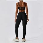 Bustieră sport damă material elastic Negru – FITINT 172 2025 6