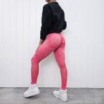Colanți sport damă push-up talie înaltă Roz – FITINT 190 2025 6
