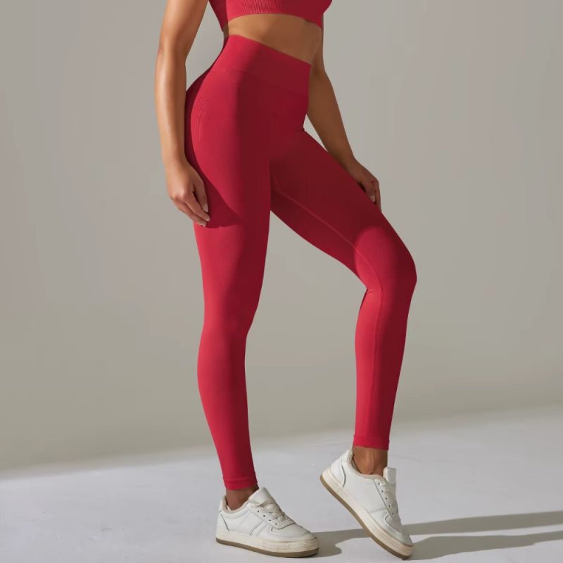 Colanți sport damă talie înaltă Rosu – FITINT 158 2025 8