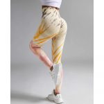 Colanți sport damă push-up talie înaltă Galben – FITINT 129 2025 6