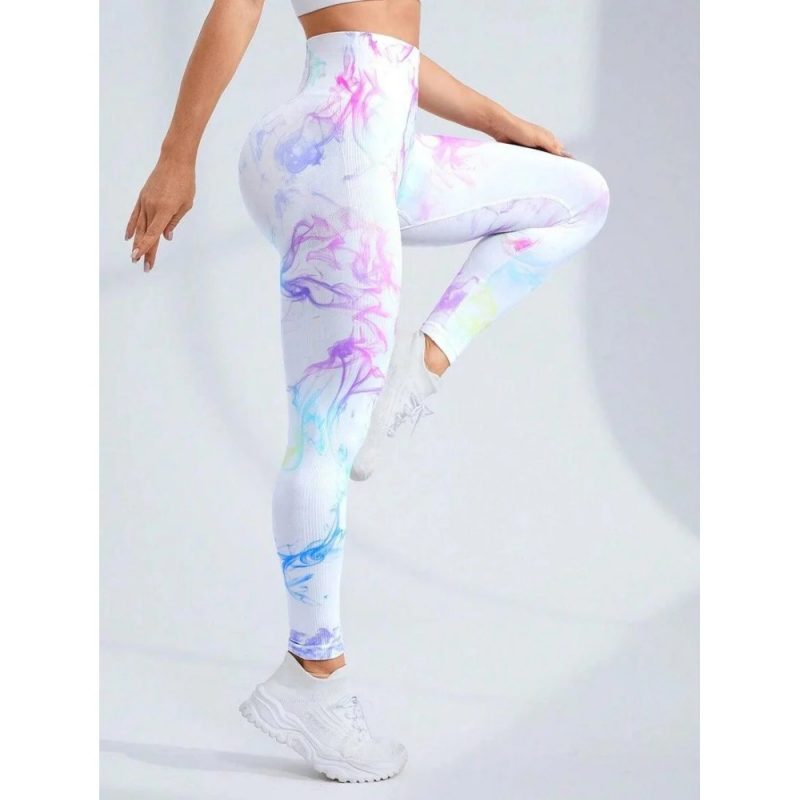 Colanți sport damă push-up talie înaltă Multicolor – FITINT 154 2025 2