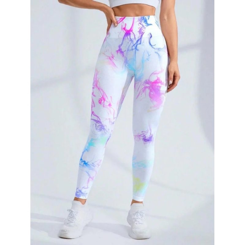 Colanți sport damă push-up talie înaltă Multicolor – FITINT 154 2025 3