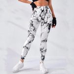 Colanți sport damă push-up talie înaltă Alb – FITINT 156 2025 7
