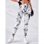Colanți sport damă push-up talie înaltă Alb – FITINT 156 2025 9