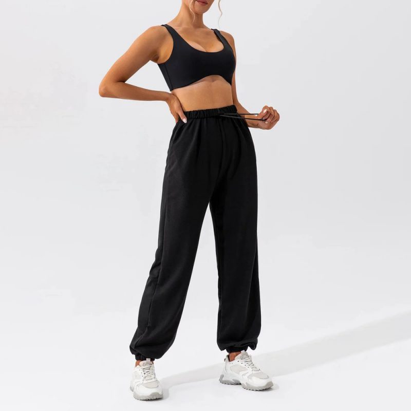 Pantalon trening dama FITINT Kelsey cu buzunare Negru 2025 1