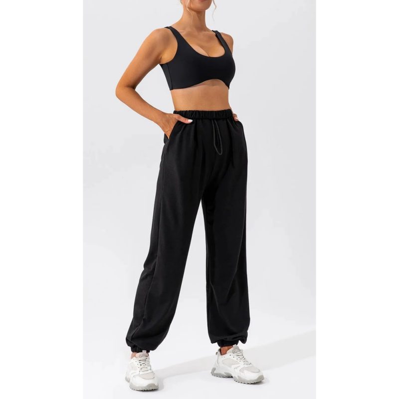 Pantalon trening dama FITINT Kelsey cu buzunare Negru 2025 5