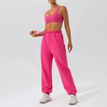 Pantalon trening dama FITINT Kelsey cu buzunare Roz 2025 8