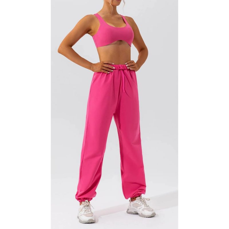 Pantalon trening dama FITINT Kelsey cu buzunare Roz 2025 6