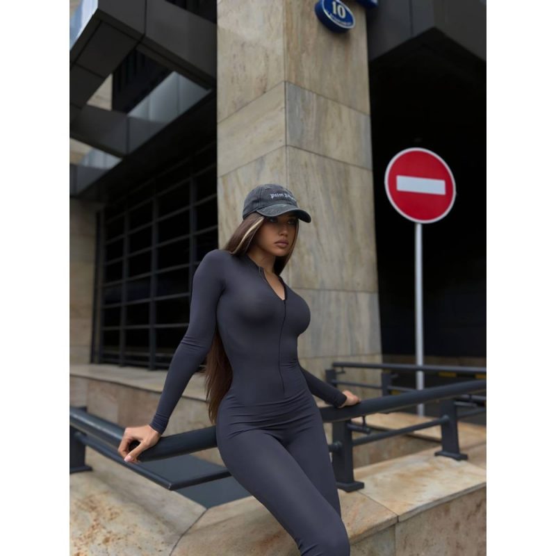 Salopetă fitness damă Negru – FITINT 296 2025 5