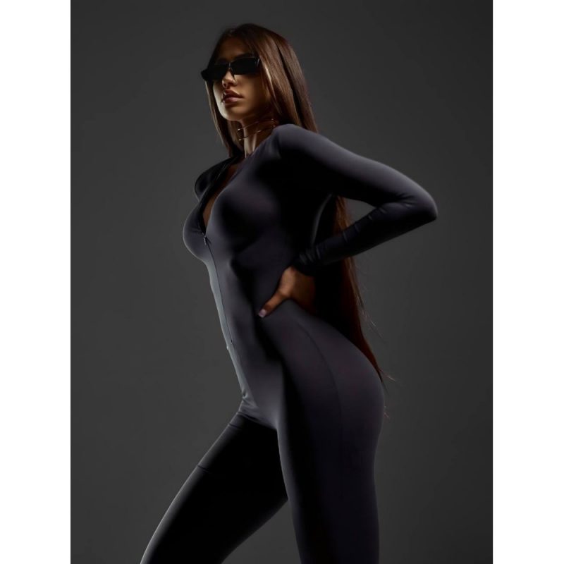 Salopetă fitness damă Negru – FITINT 296 2025 6