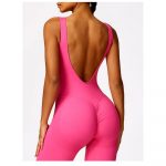 Salopetă fitness damă push-up Roz – FITINT 167 2025 10