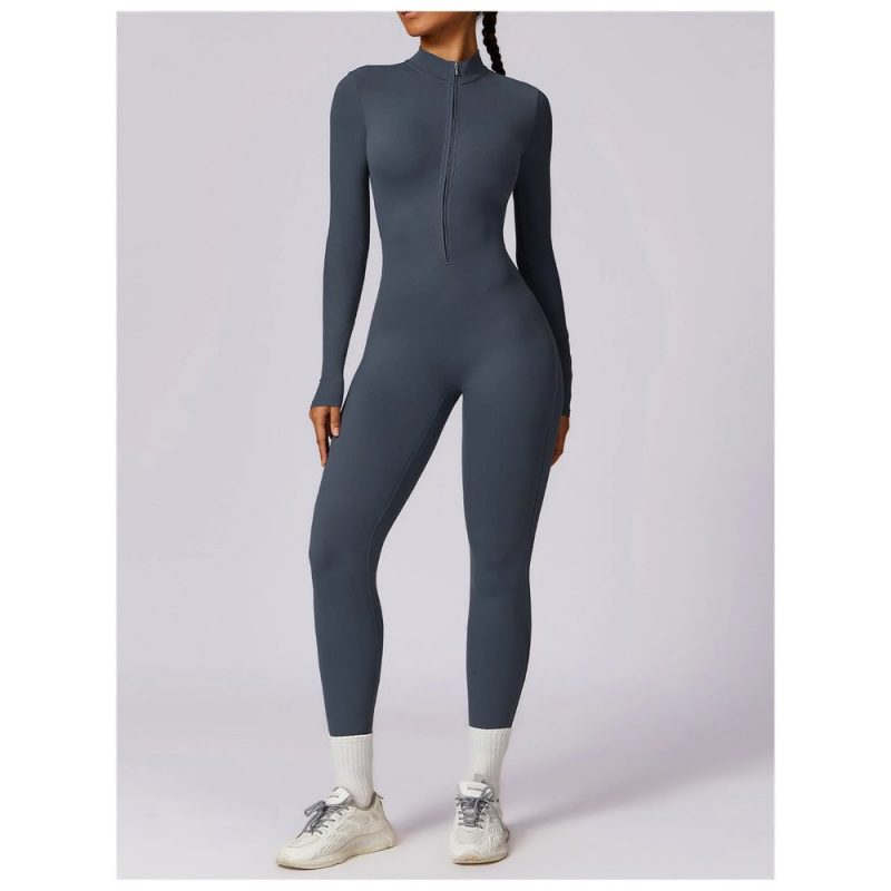 Salopetă fitness damă Albastru – FITINT 094 2025 5