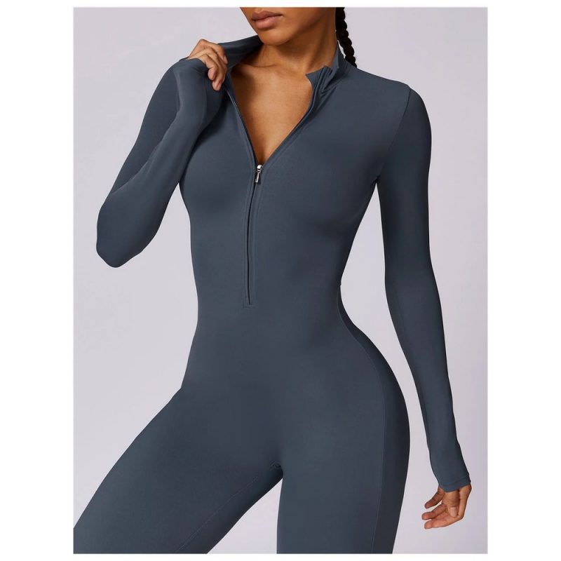 Salopetă fitness damă Albastru – FITINT 094 2025 2