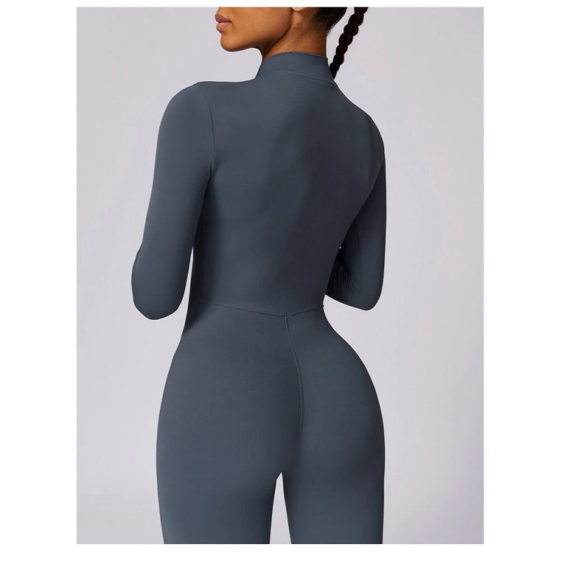Salopetă fitness damă Albastru – FITINT 094 2025 3