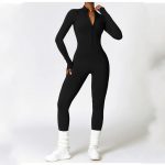Salopetă fitness damă Negru – FITINT 163 2025 8