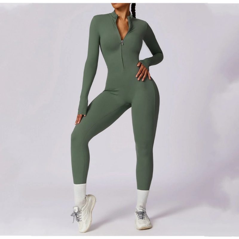 Salopetă fitness damă Verde – FITINT 127 2025 1