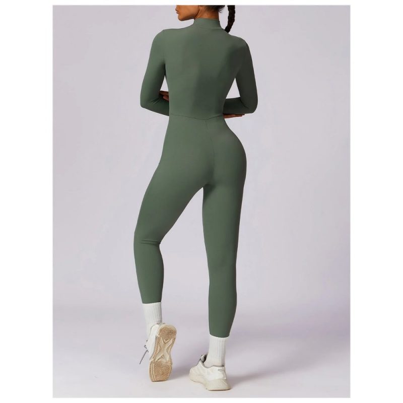 Salopetă fitness damă Verde – FITINT 127 2025 4