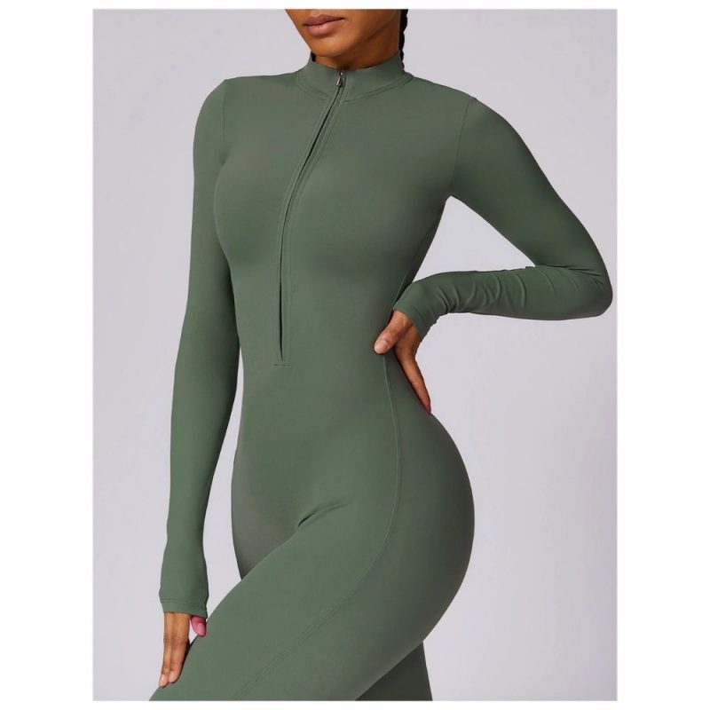 Salopetă fitness damă Verde – FITINT 127 2025 3