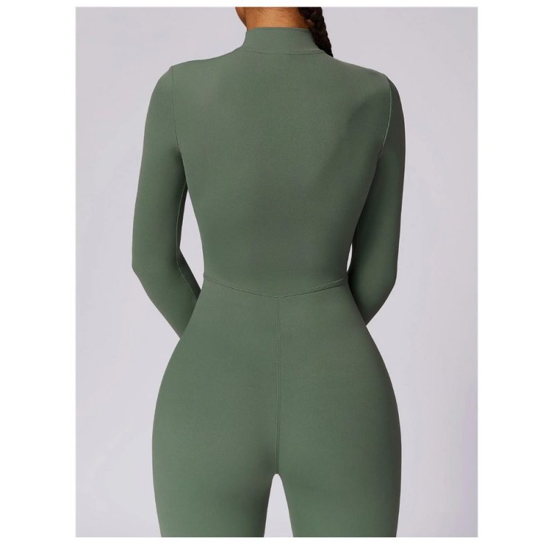 Salopetă fitness damă Verde – FITINT 127 2025 6