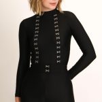 Salopeta lunga modelatoare FITINT Noelani din lycra Negru 2025 9
