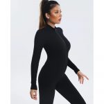 Salopetă fitness damă Negru – FITINT 116 2025 17