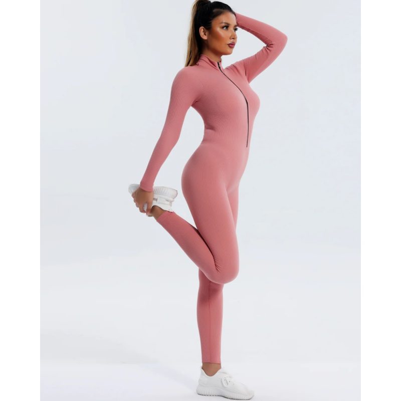 Salopetă fitness damă Roz – FITINT 168 2025 1