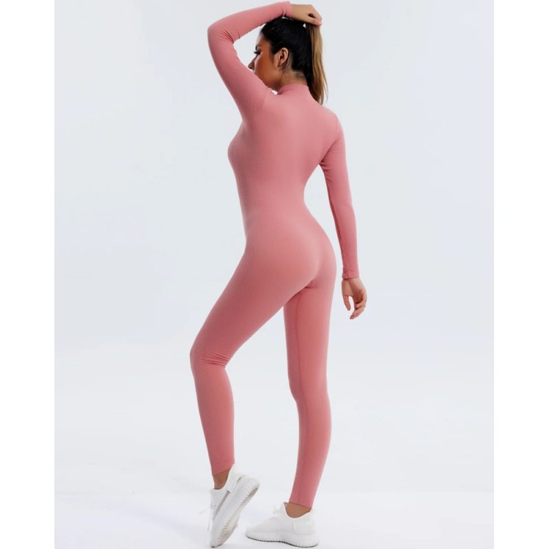 Salopetă fitness damă Roz – FITINT 168 2025 2