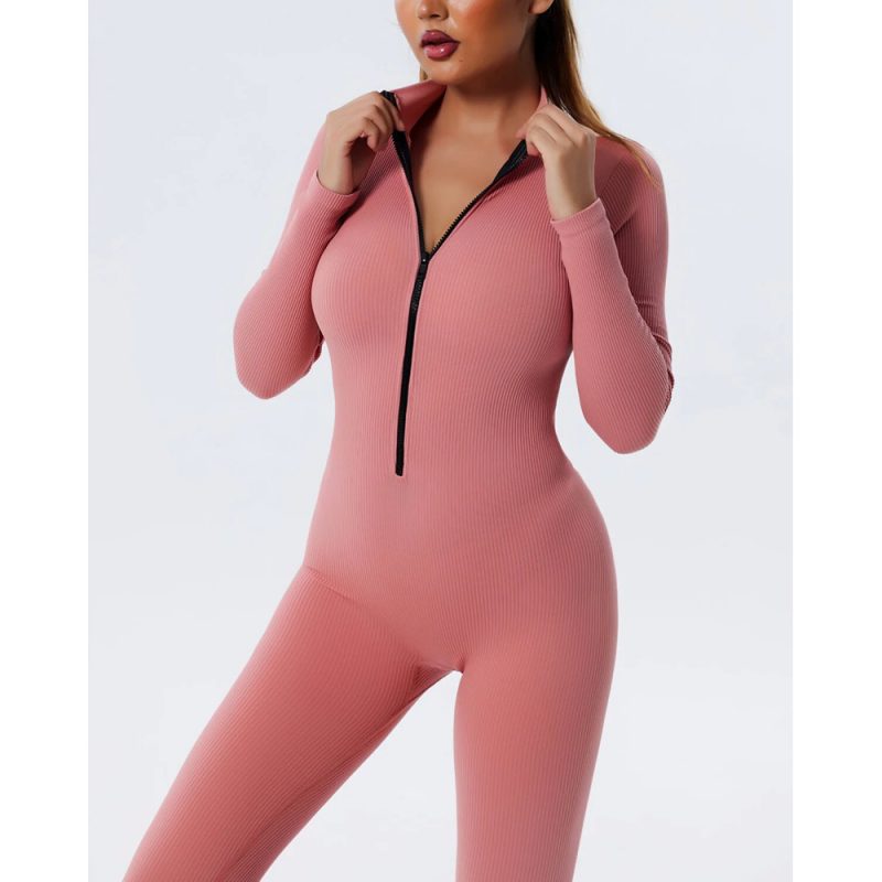 Salopetă fitness damă Roz – FITINT 168 2025 5