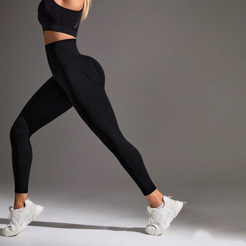 Colanți sport damă push-up talie înaltă Negru – FITINT 004 2025 6