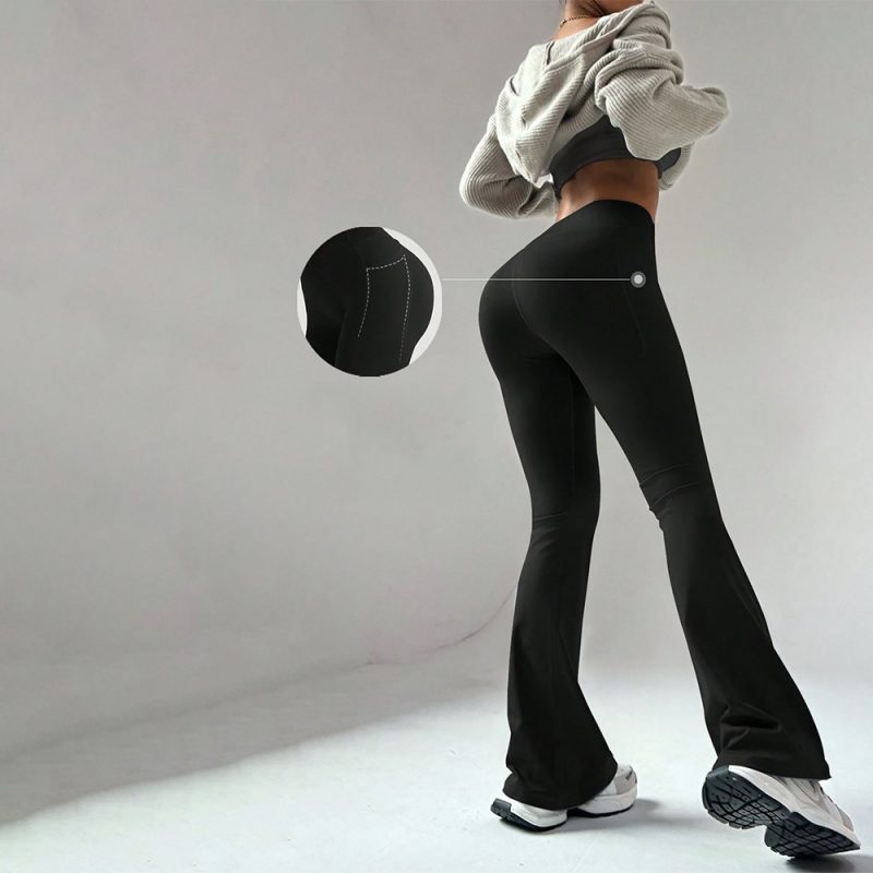 Colanți sport damă talie înaltă Negru – FITINT 007 2025 6