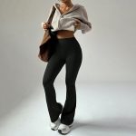 Colanți sport damă talie înaltă Negru – FITINT 007 2025 9