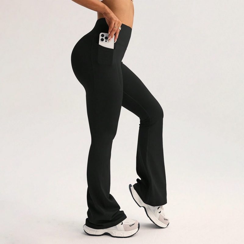Colanți sport damă talie înaltă Negru – FITINT 007 2025 1
