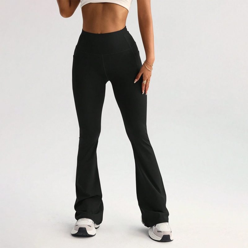 Colanți sport damă talie înaltă Negru – FITINT 007 2025 4